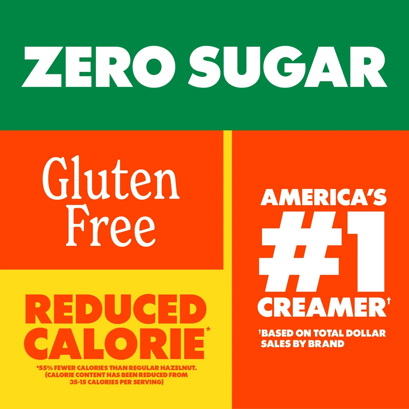 Nestle Coffee Mate Zero Sugar Hazelnut Liquid Coffee Creamer, 32 fl oz Bottle