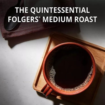 Folgers Classic Medium Roast Ground Coffee, 43.5 oz.