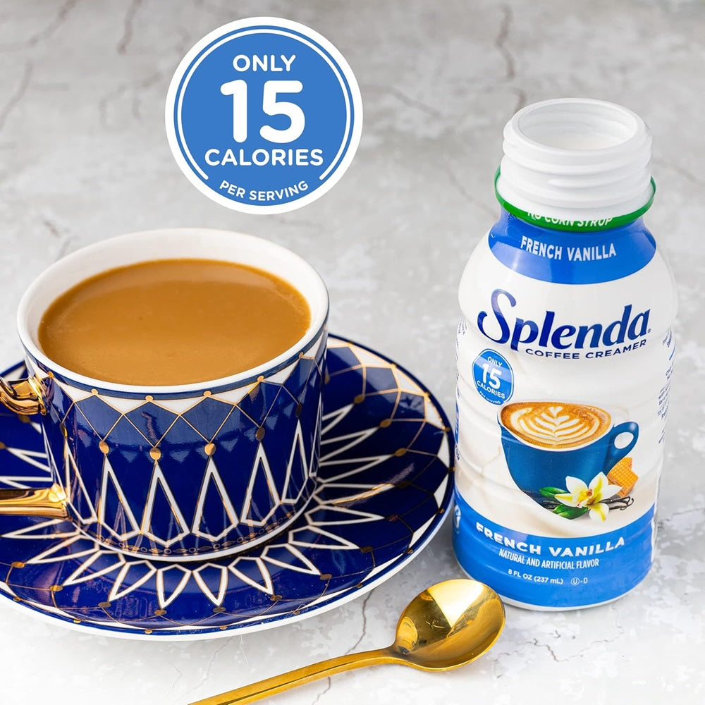 SPLENDA Sugar Free, Low Calorie French Vanilla Coffee Creamer, 8 Fl Ounces Bottle