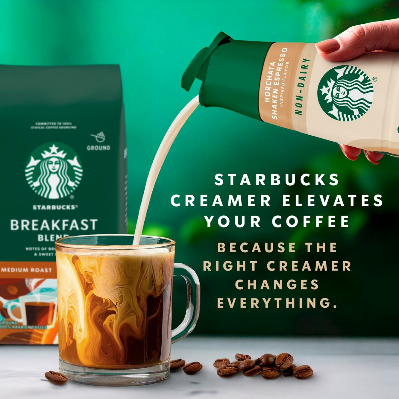 Starbucks Horchata Shaken Espresso Inspired Non-Dairy Creamer, 28 fl. oz. Bottle