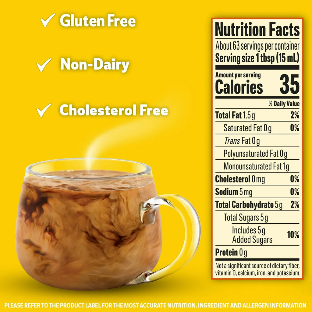 Coffee mate Hazelnut Liquid Non-Dairy Coffee Creamer, 32 fl oz