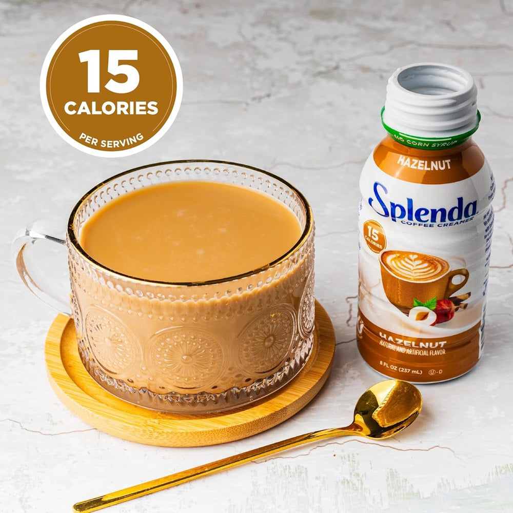 Splenda Sugar Free, Low Calorie Hazelnut Coffee Creamer, 8 fl Ounce Bottle