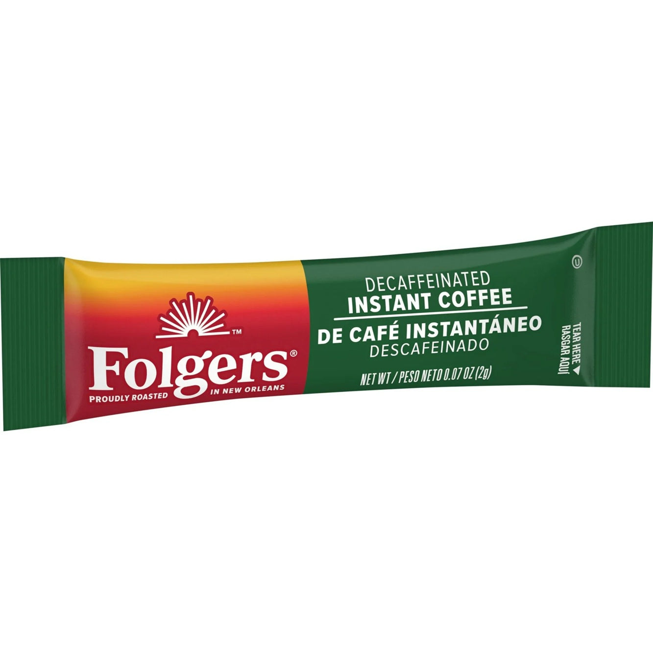 Folgers Classic Decaf Instant Coffee Crystals Packets, 6 Count