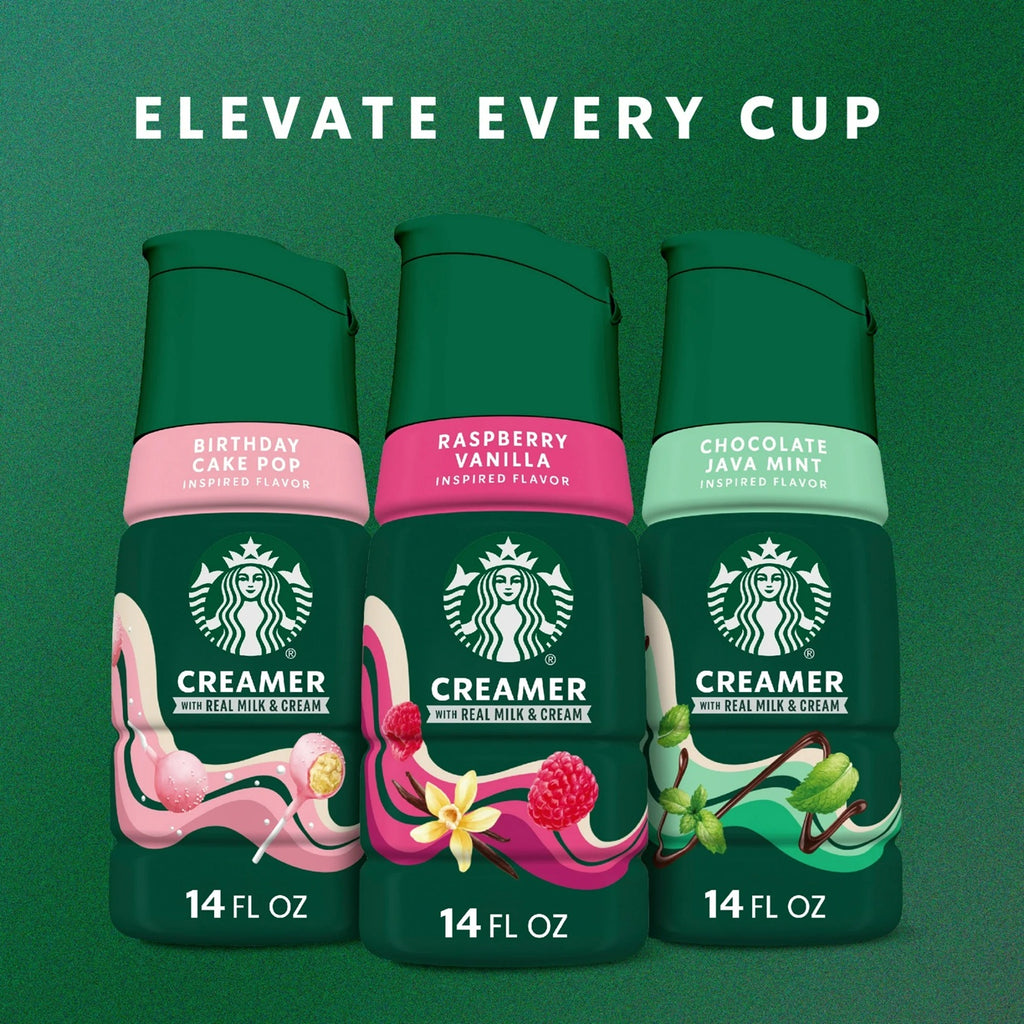 Starbucks Raspberry Vanilla Flavored Coffee Creamer, Liquid Creamer, Dairy Creamer 14 fl oz