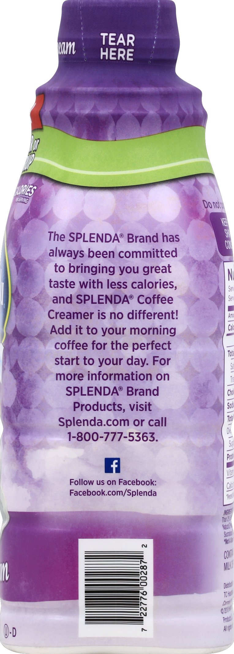 SPLENDA Sweet Cream Liquid Coffee Creamer, 32 fl oz Bottle