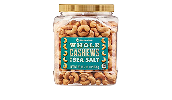 Member's Mark Roasted Whole Cashews with Sea Salt ( 33 Oz.)