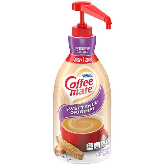 COFFEE MATE Sweetened Original Liquid Coffee Creamer, Coffee Creamer  | Pump Bottle, 50.7 Oz