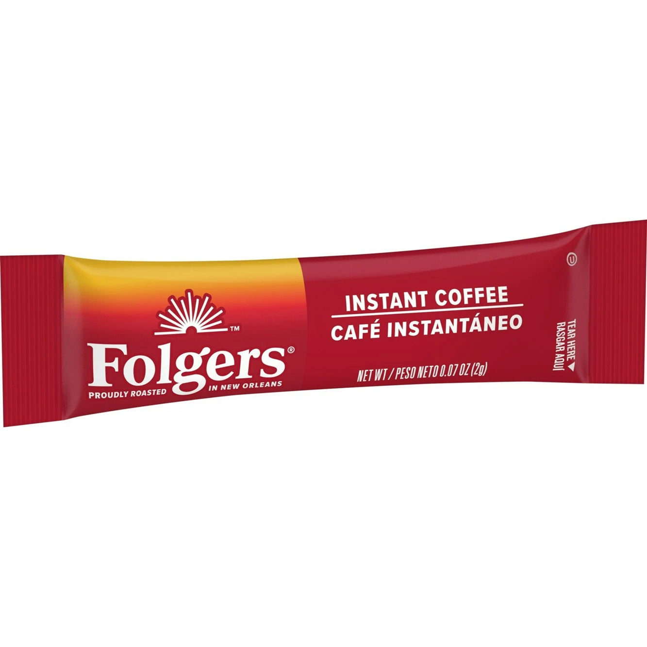 Folgers Classic Roast Instant Coffee, Single Serve Packets, 7ct