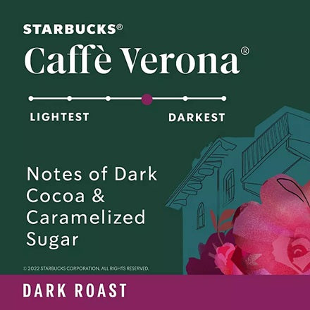 Starbucks Caffe Verona Premium Dark Ground Roast Coffee, 2.5 Oz (1 Sachet )