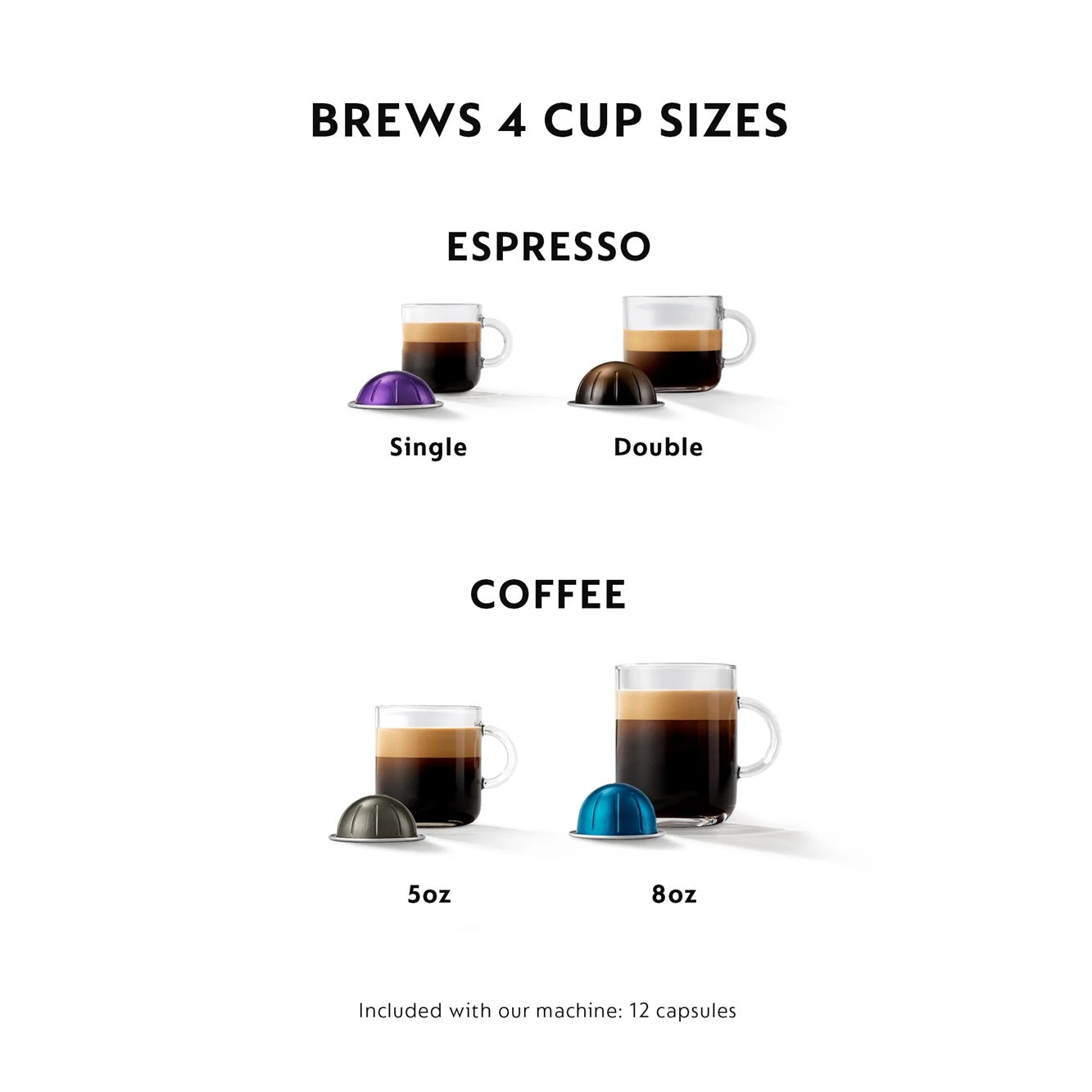 Nespresso Vertuo Plus Coffee and Espresso Maker by De'Longhi, Black 110v.