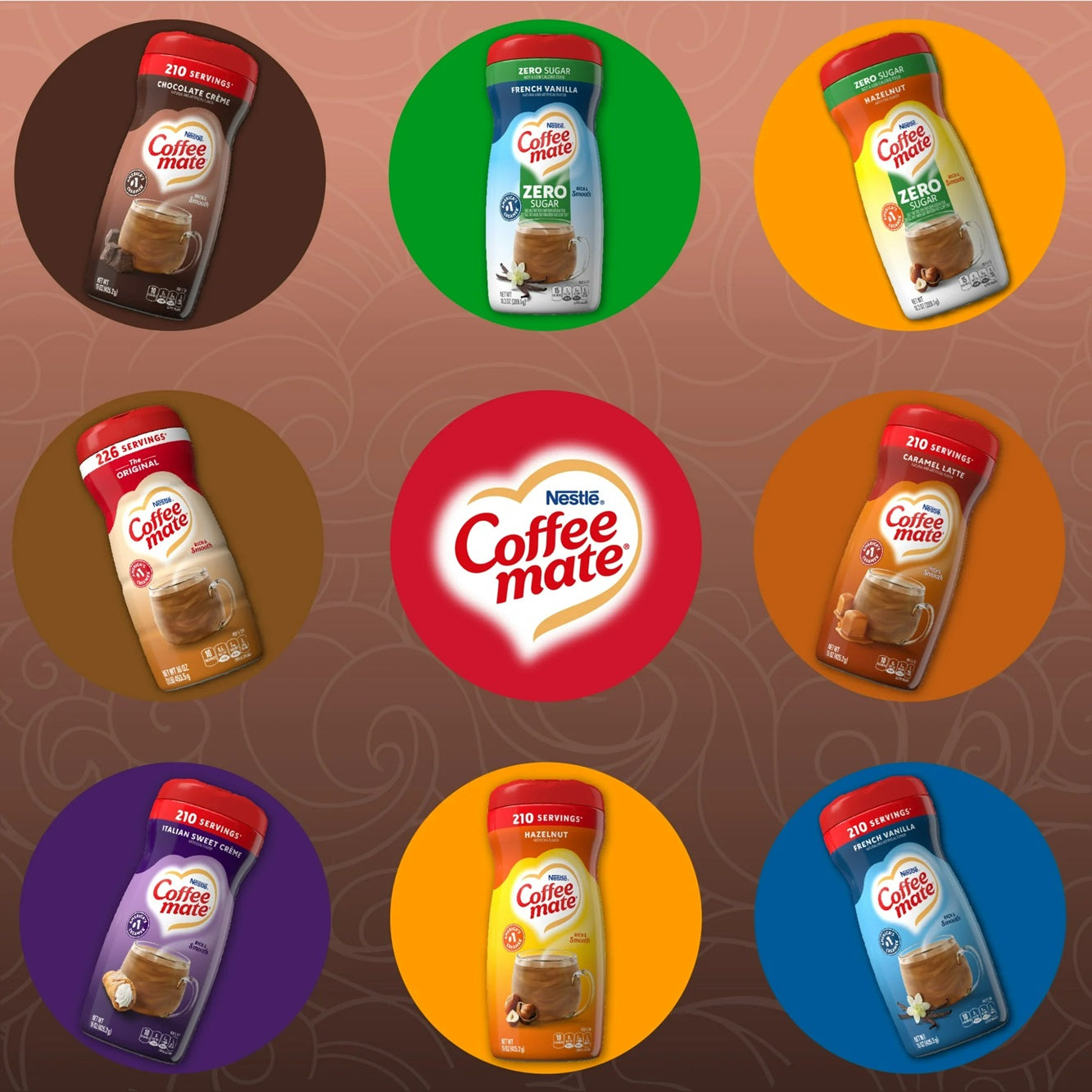 Nestle Coffee Mate, Chocolate Crème Sugar-Free Powdered Coffee Creamer, 10.2 oz