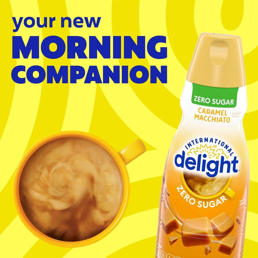 International Delight Sugar-Free, Zero Sugar Caramel Macchiato Coffee Creamer, 32 fl oz