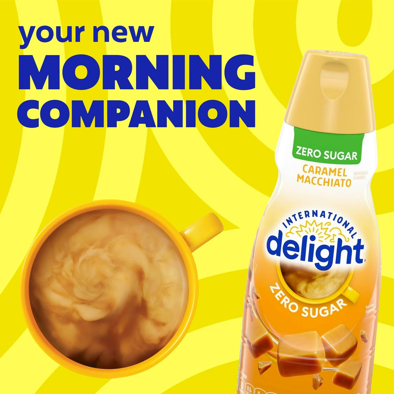 International Delight Sugar-Free, Zero Sugar Caramel Macchiato Coffee Creamer, 32 fl oz