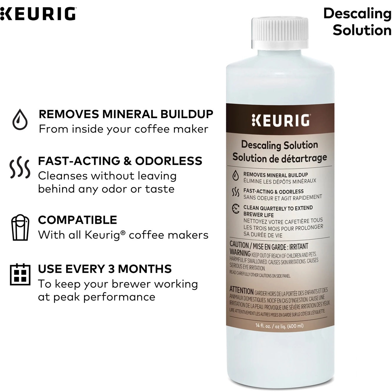 Keurig 3 month Brewer Maintenance Kit, with Rinse Pods, Descale Solution, and Filter Cartridges