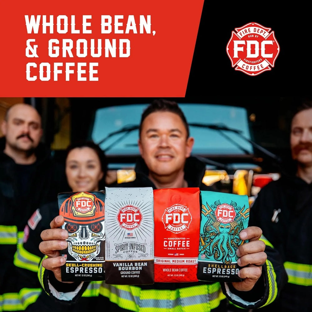 Fire Department Coffee, Original Medium Roast, Premium Ground Coffee, 12 oz