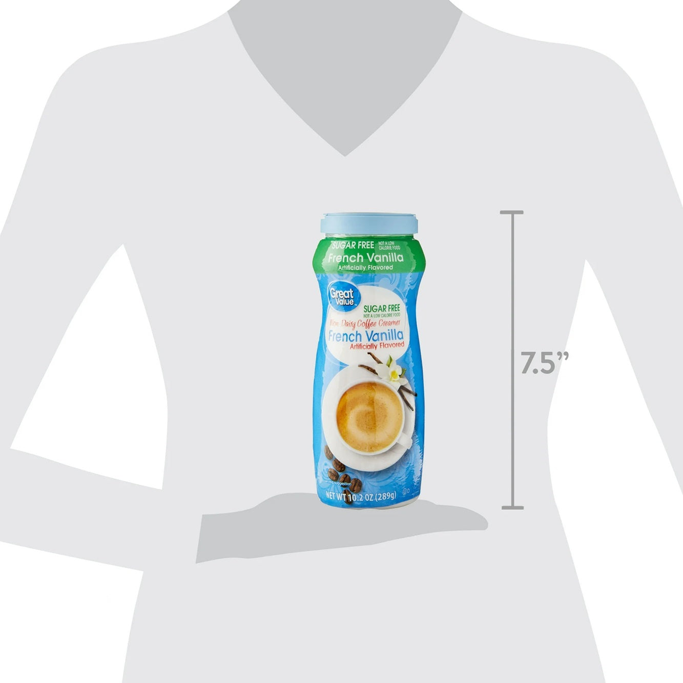Great Value French Vanilla Non-Dairy Coffee Creamer, Sugar-Free, 10.2 oz