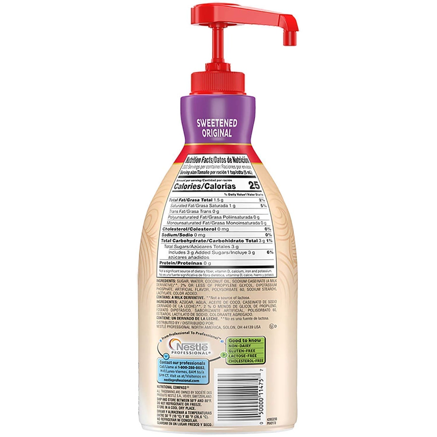 COFFEE MATE Sweetened Original Liquid Coffee Creamer, Coffee Creamer  | Pump Bottle, 50.7 Oz