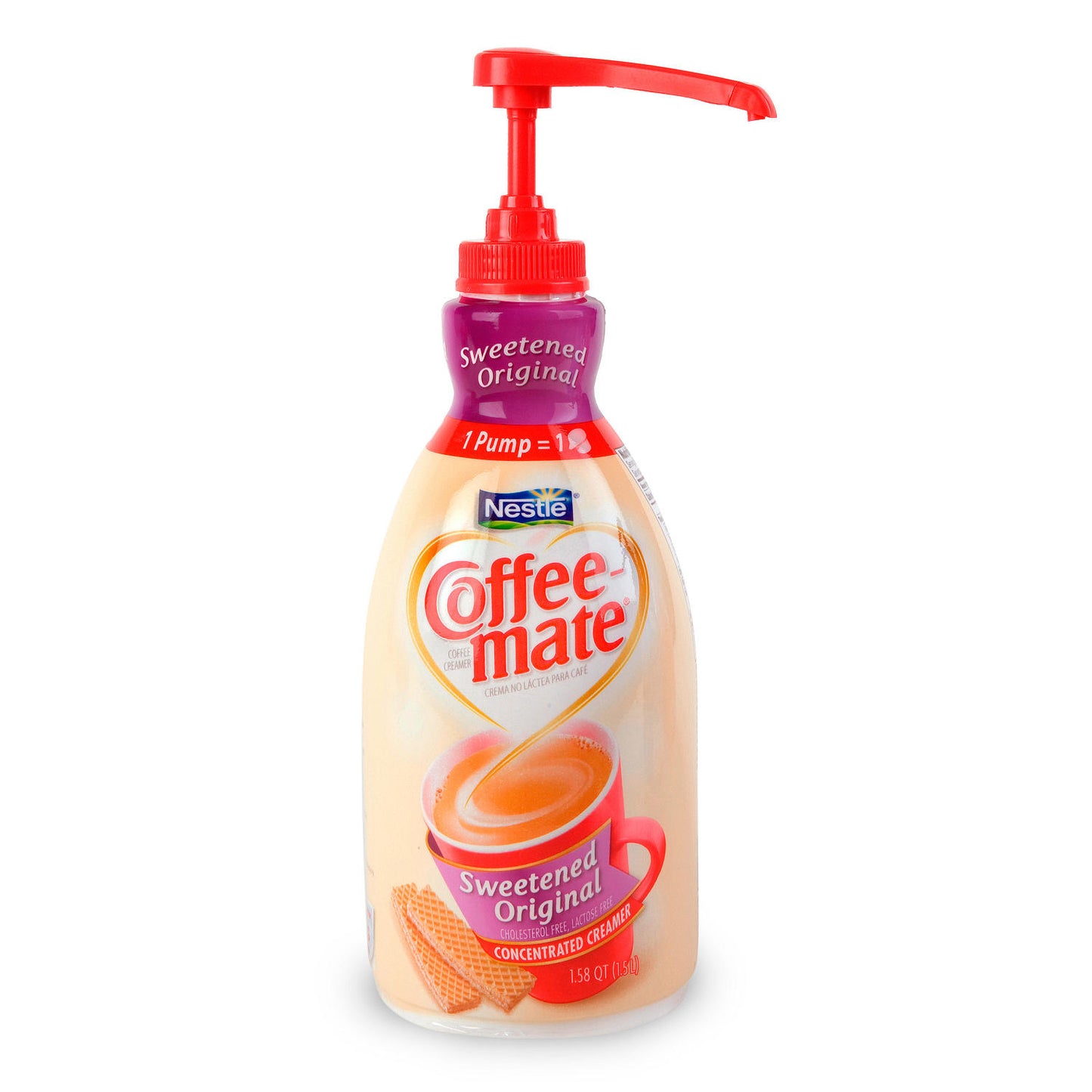 COFFEE MATE Sweetened Original Liquid Coffee Creamer, Coffee Creamer  | Pump Bottle, 50.7 Oz