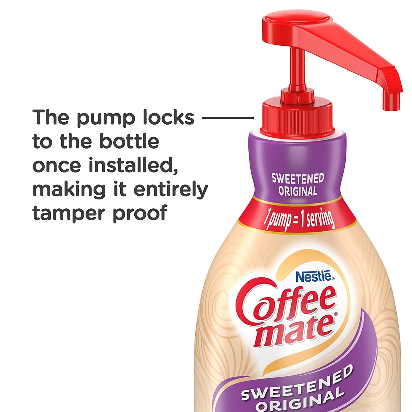 COFFEE MATE Sweetened Original Liquid Coffee Creamer, Coffee Creamer  | Pump Bottle, 50.7 Oz