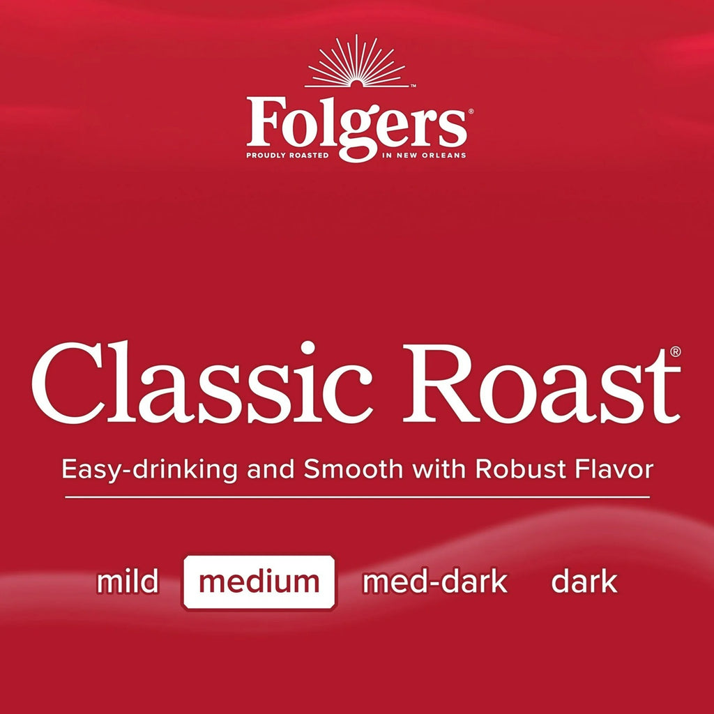 Folgers Classic Roast Instant Coffee, 12 oz Jar