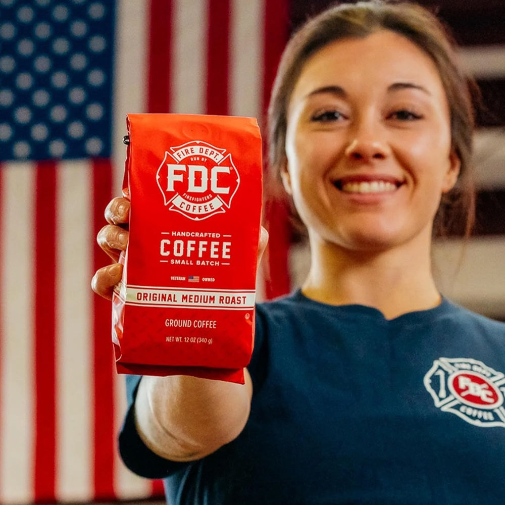 Fire Department Coffee, Original Medium Roast, Premium Ground Coffee, 12 oz