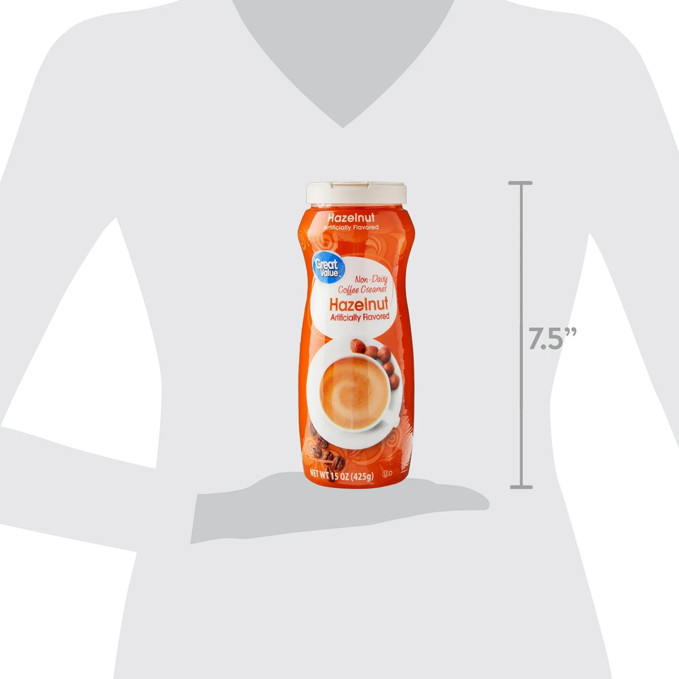 Great Value Non-Dairy Hazelnut Coffee Creamer, 15 oz