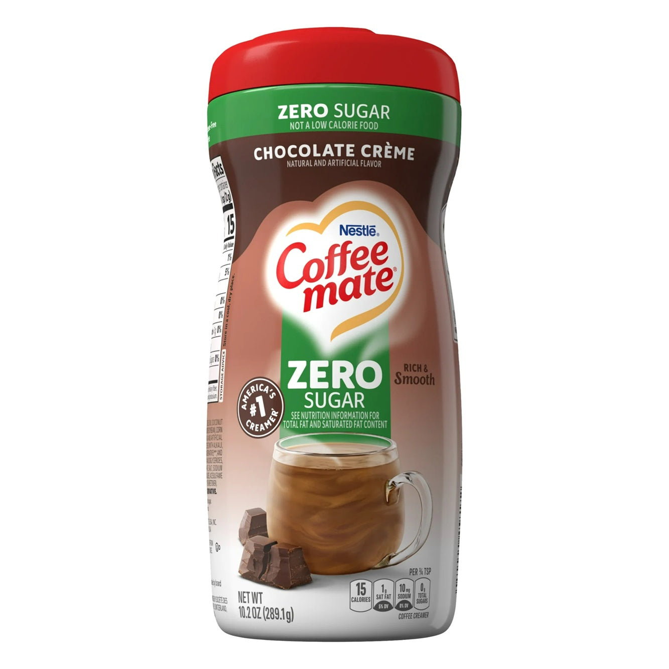 Nestle Coffee Mate, Chocolate Crème Sugar-Free Powdered Coffee Creamer, 10.2 oz