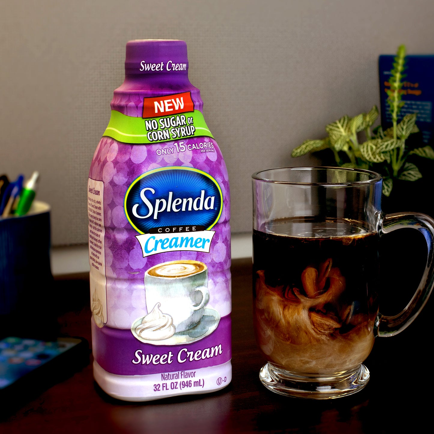 SPLENDA Sweet Cream Liquid Coffee Creamer, 32 fl oz Bottle