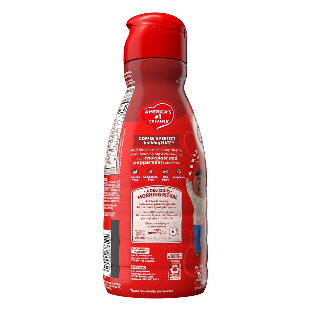 Coffee mate Peppermint Mocha Non-Dairy Liquid Coffee Creamer, 32 fl oz