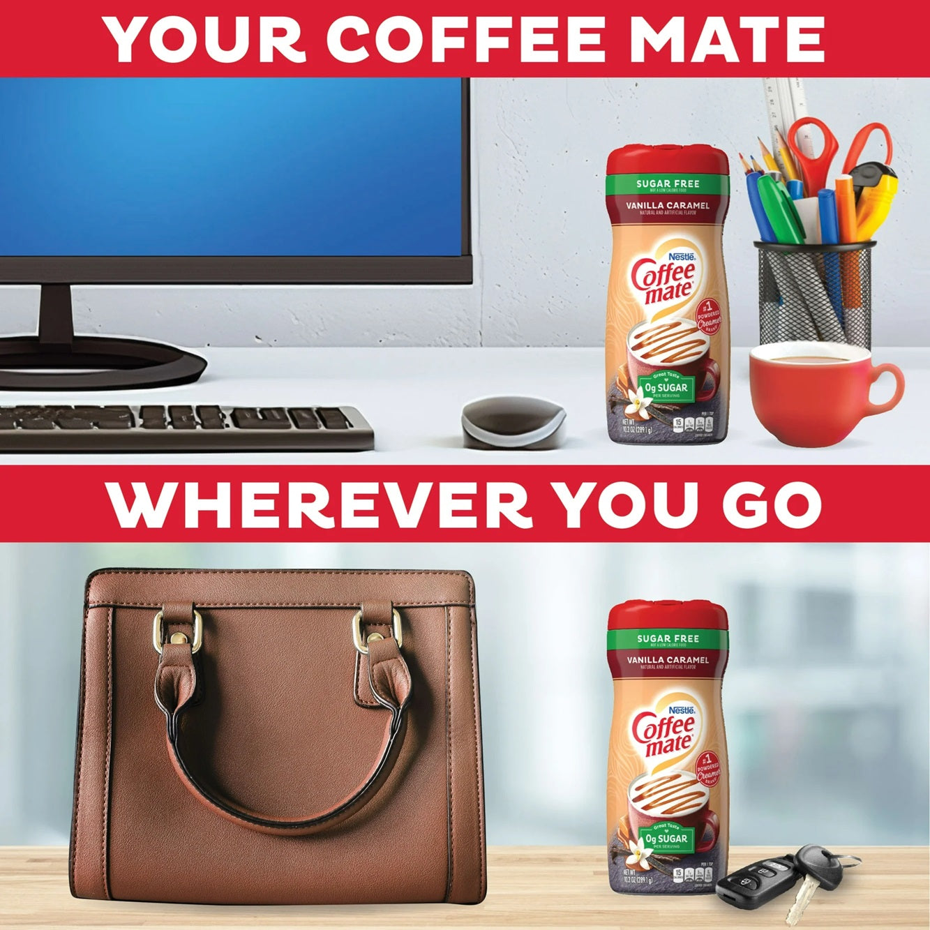 Coffee mate Vanilla Caramel Sugar-Free Powder Coffee Creamer, 10.2 oz