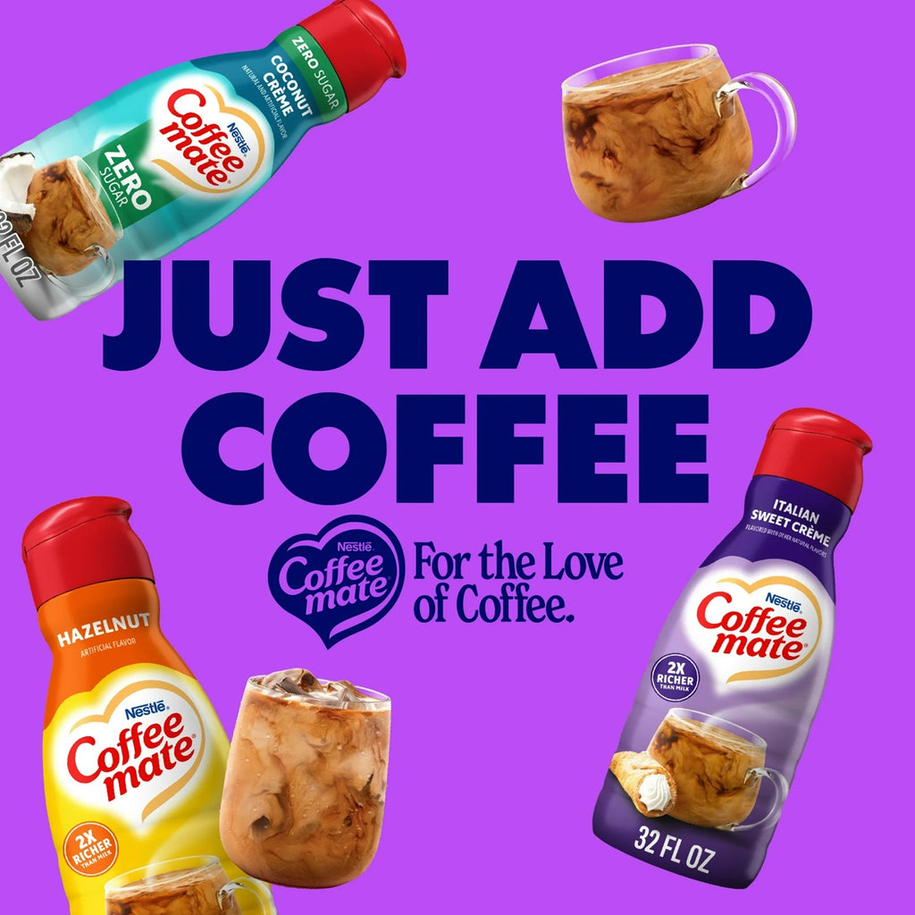 Coffee mate Italian Sweet Crème Gluten Free Liquid Coffee Creamer, 32 fl oz