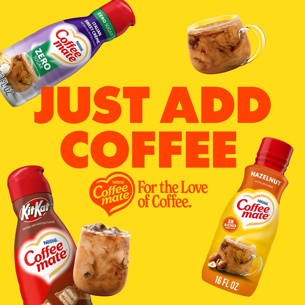 COFFEE MATE Hazelnut-Liquid Coffee Creamer  |16 Fl. Oz. Bottle
