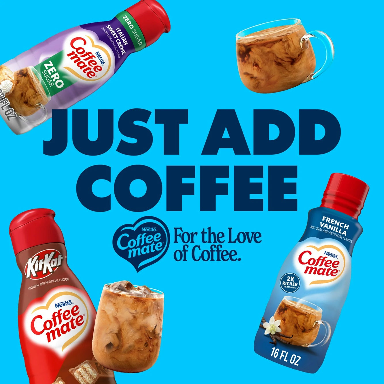 COFFEE MATE French Vanilla Liquid -Coffee Creamer | 16 Fl. Oz. Bottle