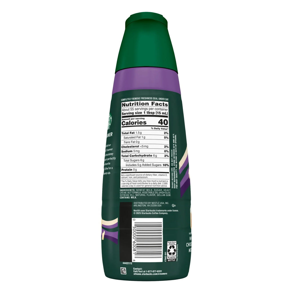 Starbucks Liquid Coffee Creamer White Chocolate Creamer, 28 fl oz