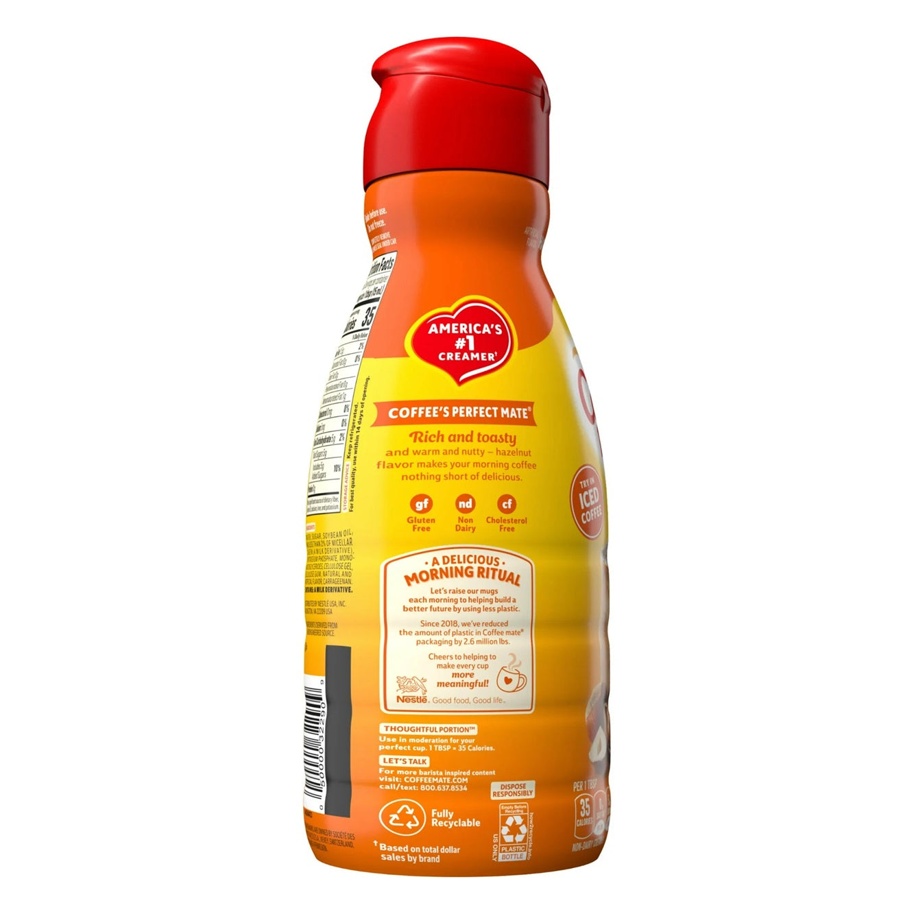 Coffee mate Hazelnut Liquid Non-Dairy Coffee Creamer, 32 fl oz