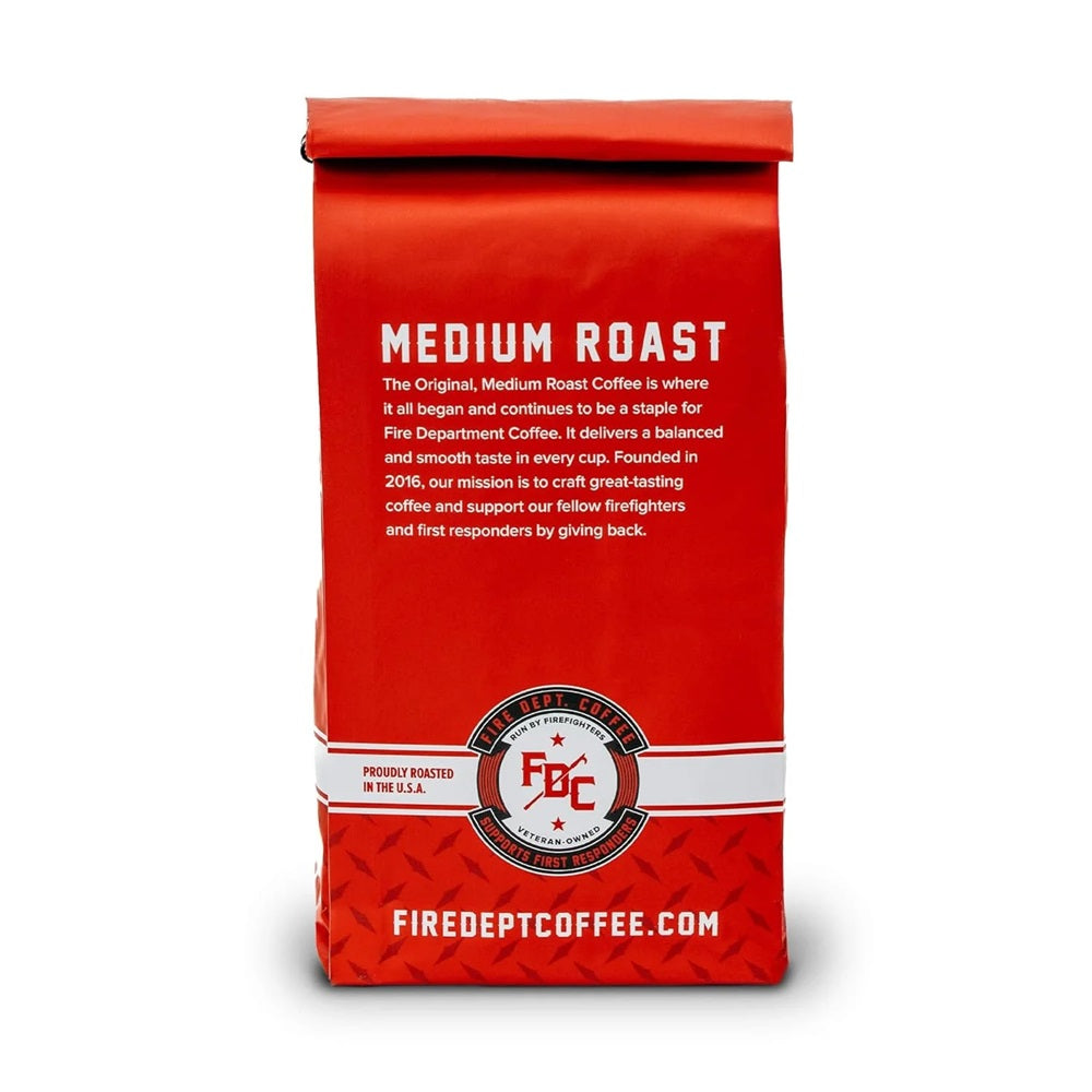 Fire Department Coffee, Original Medium Roast, Premium Ground Coffee, 12 oz