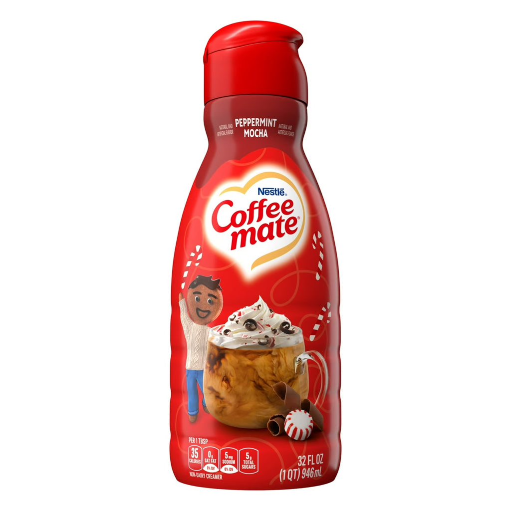 Coffee mate Peppermint Mocha Non-Dairy Liquid Coffee Creamer, 32 fl oz