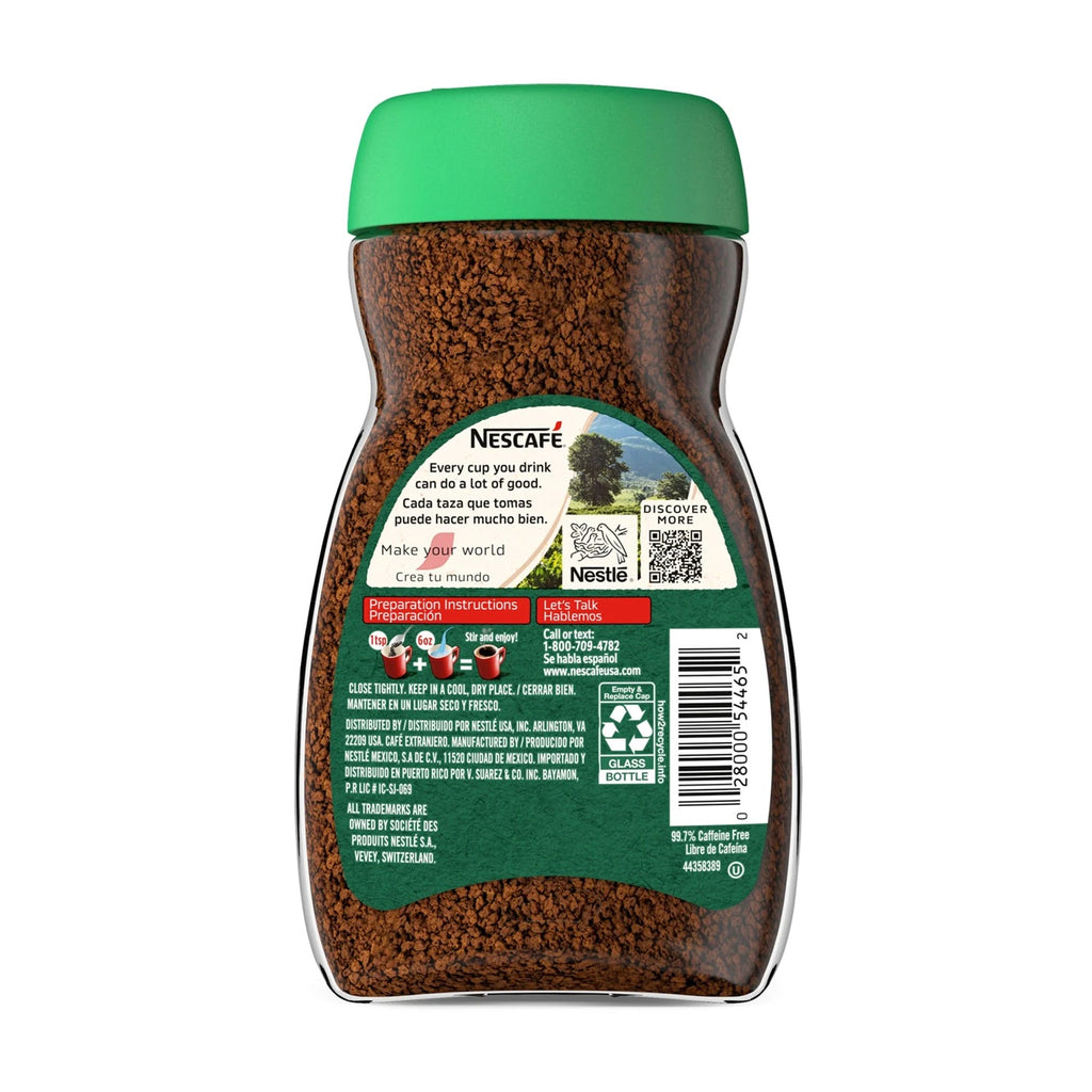 NESCAFÉ CLÁSICO Decaf Dark Roast Coffee, Instant Coffee, 3.5 oz, 1 Jar