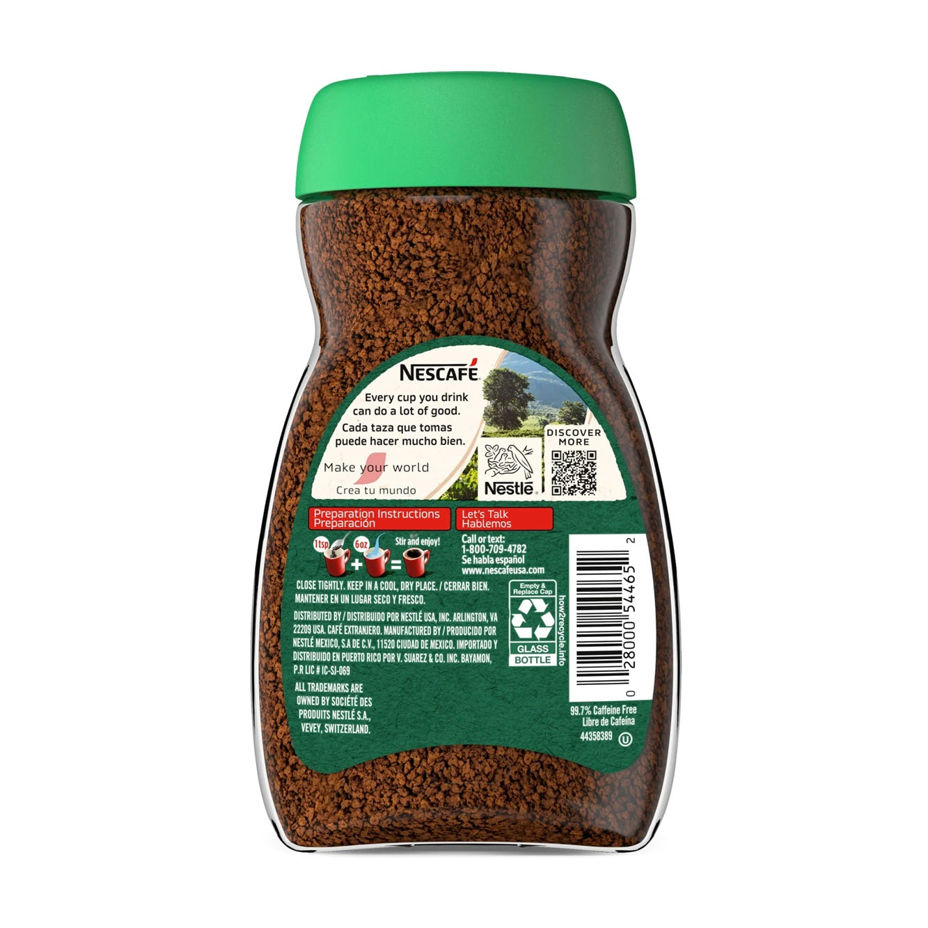 NESCAFÉ CLÁSICO Decaf Dark Roast Coffee, Instant Coffee, 3.5 oz, 1 Jar