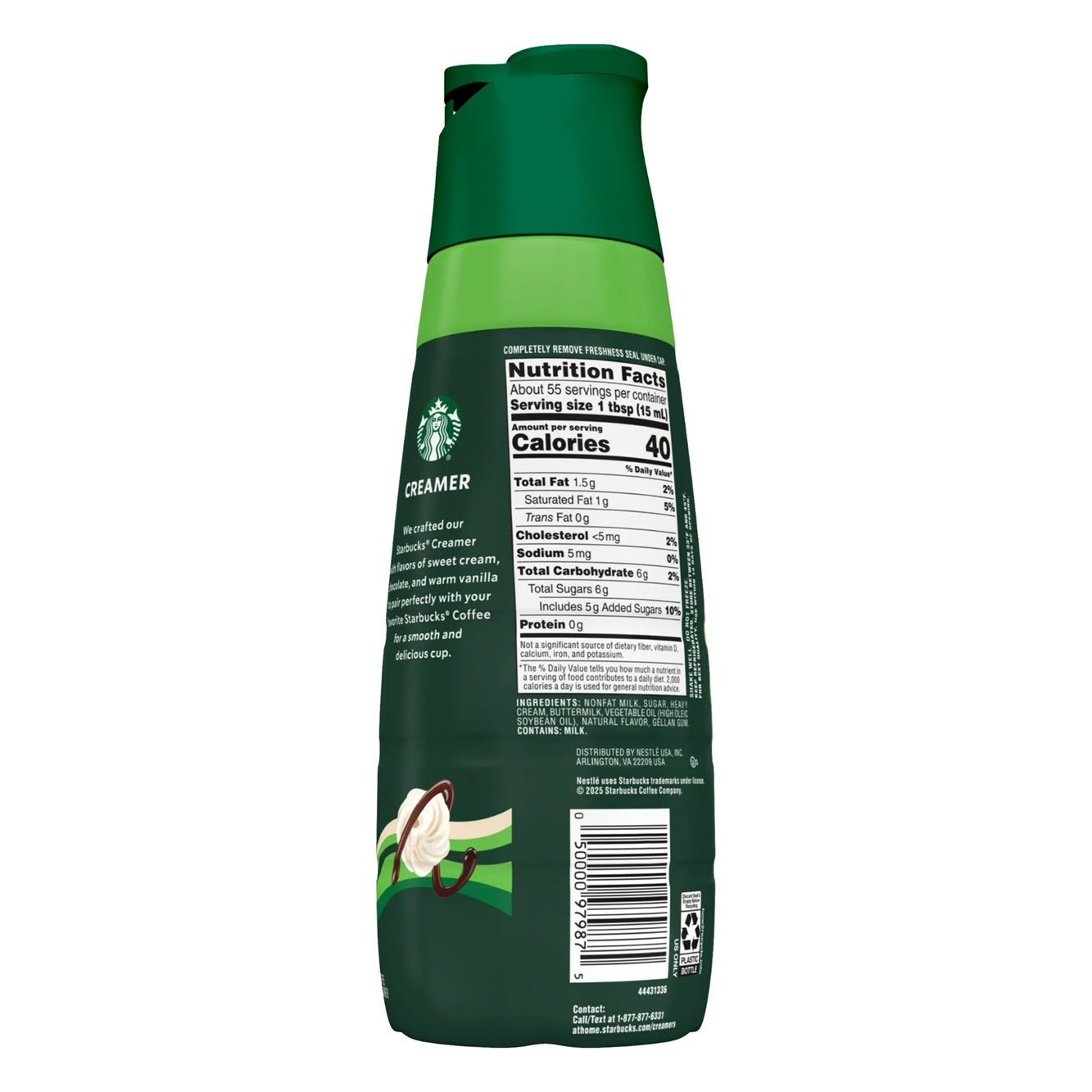 Starbucks Irish Cream Coffee Creamer, Chocolate & Vanilla Flavored Liquid Creamer with other natural flavors, 28 fl oz bottle