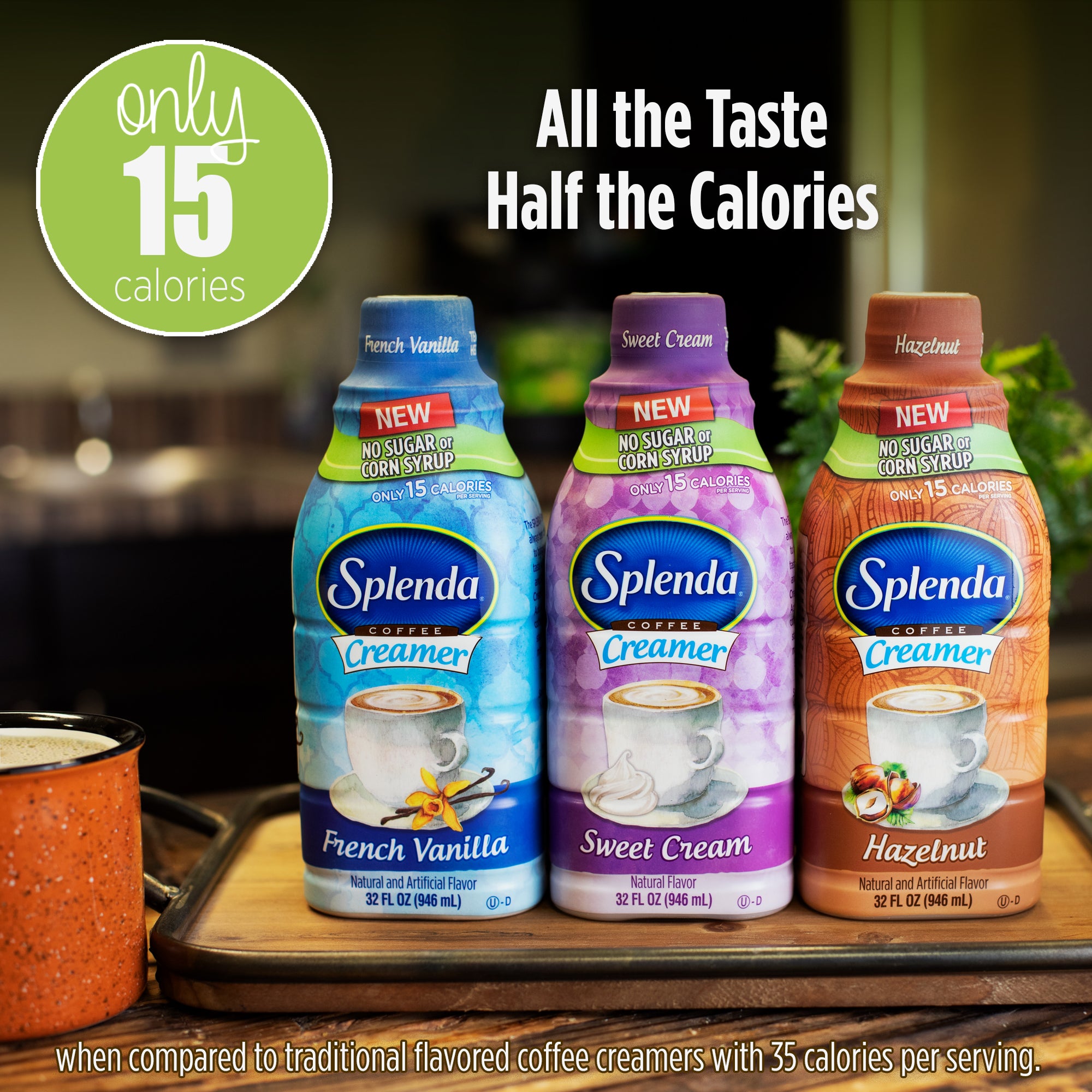 SPLENDA French Vanilla Liquid Coffee Creamer, 32 fl oz Bottle