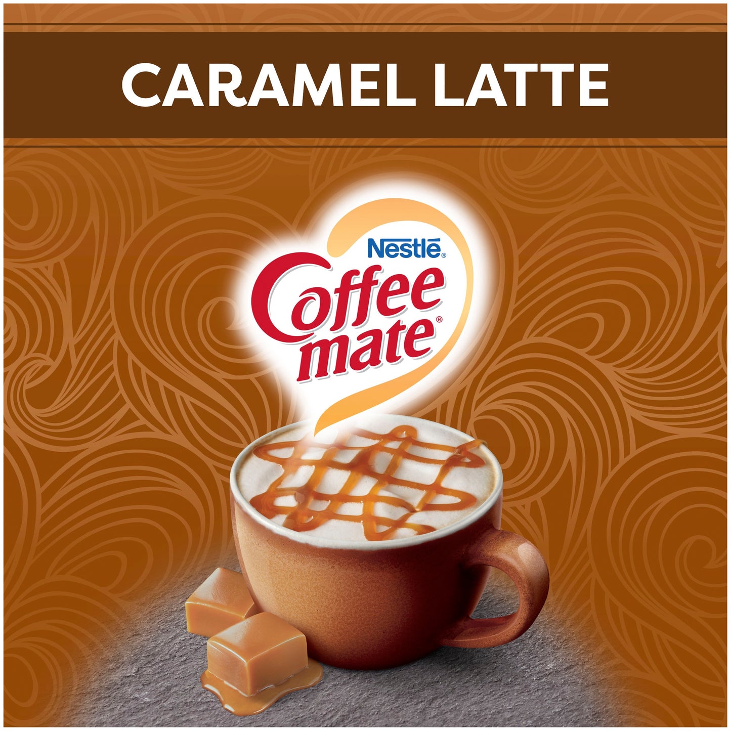 COFFEE MATE Caramel Latte Powder Coffee Creamer 15 Oz. Canister Non-dairy Lactose Free Creamer