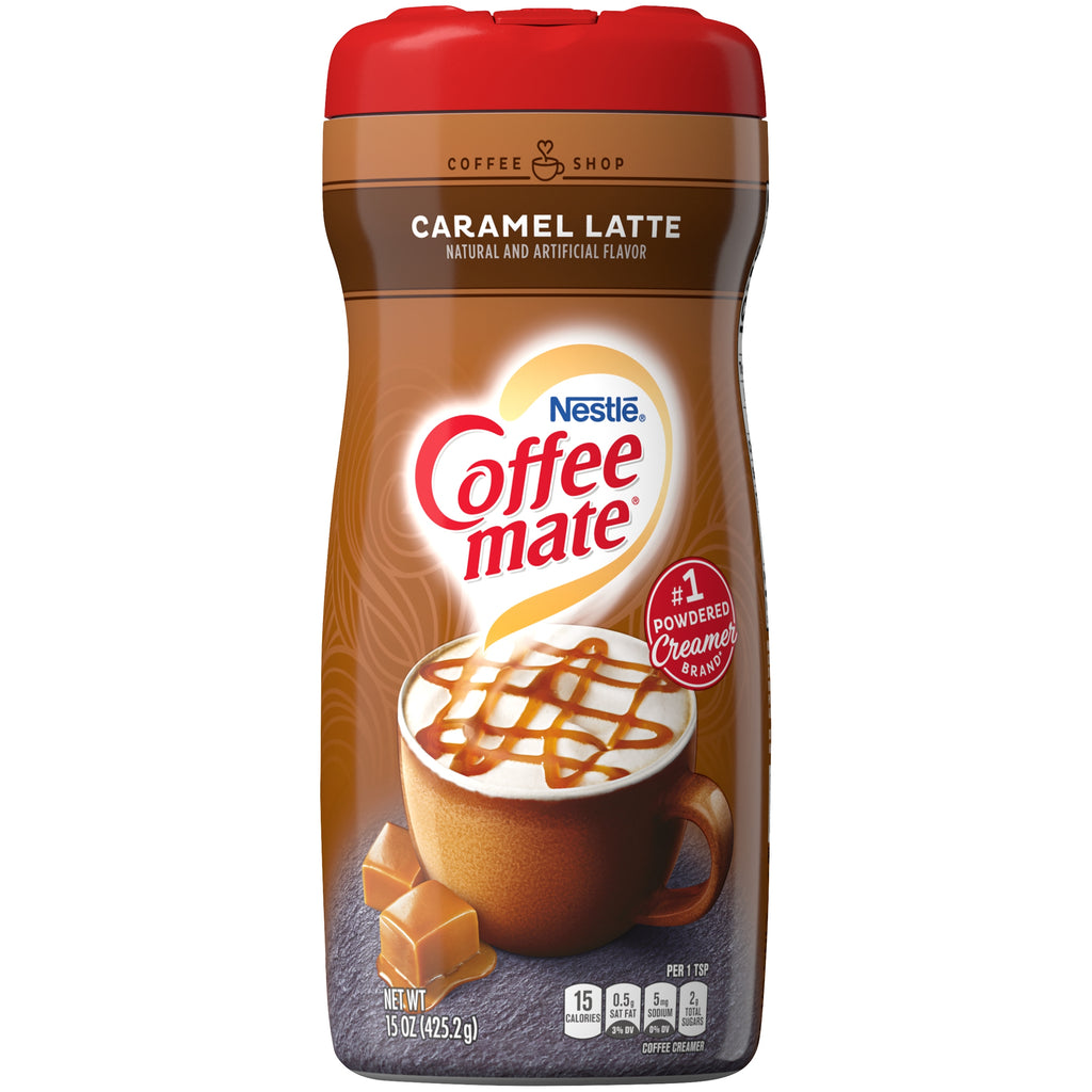 COFFEE MATE Caramel Latte Powder Coffee Creamer 15 Oz. Canister Non-dairy Lactose Free Creamer